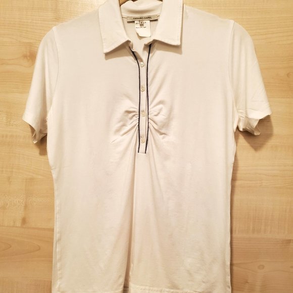 Gerard Darel Collared Short Sleeve Top - Picture 1 of 3